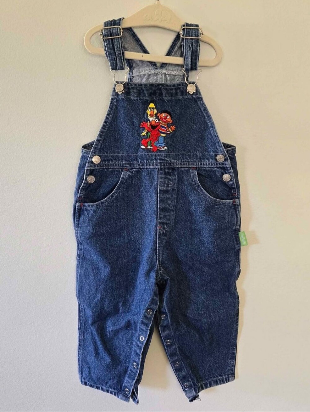 Vintage 90s Sesame Street Denim Overalls